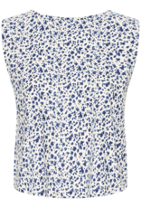 B.Young Falakka Linen Blend Button Back Top