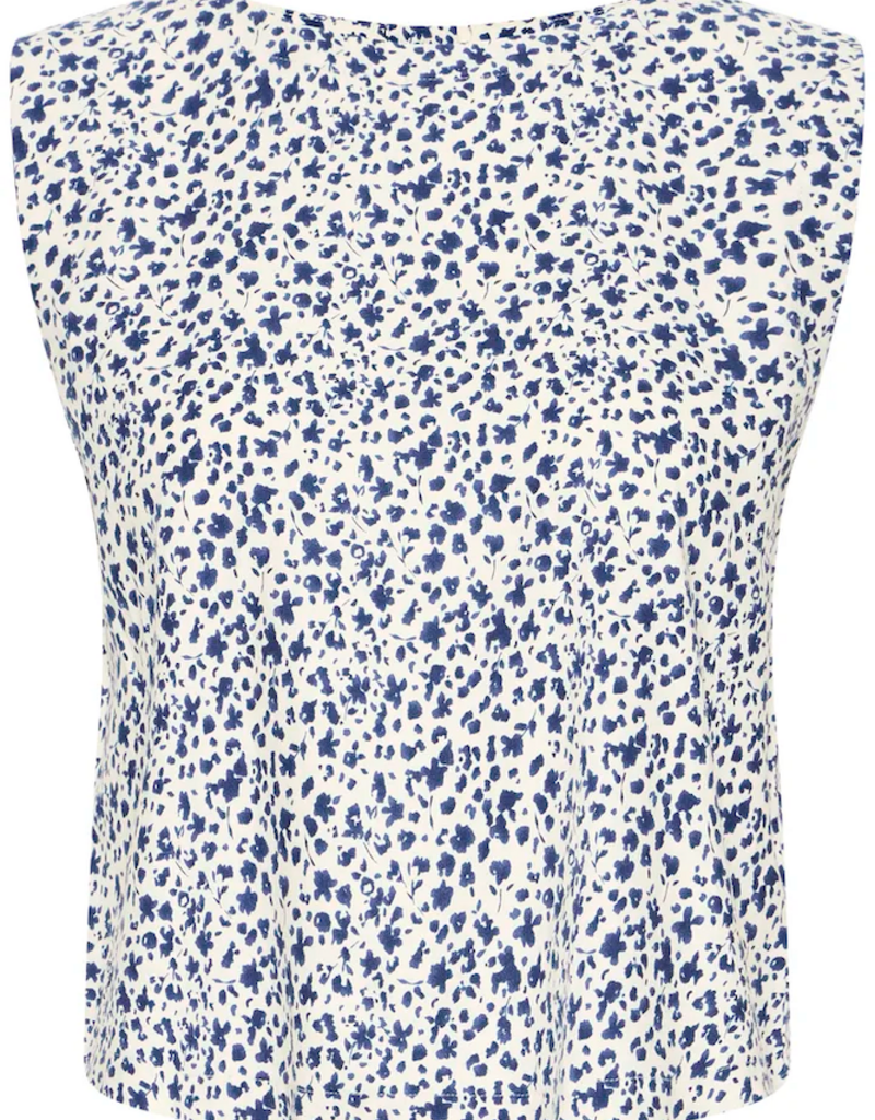 B.Young Falakka Linen Blend Button Back Top