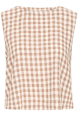 B.Young Falakka Linen Blend Button Back Top