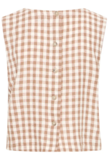 B.Young Falakka Linen Blend Button Back Top