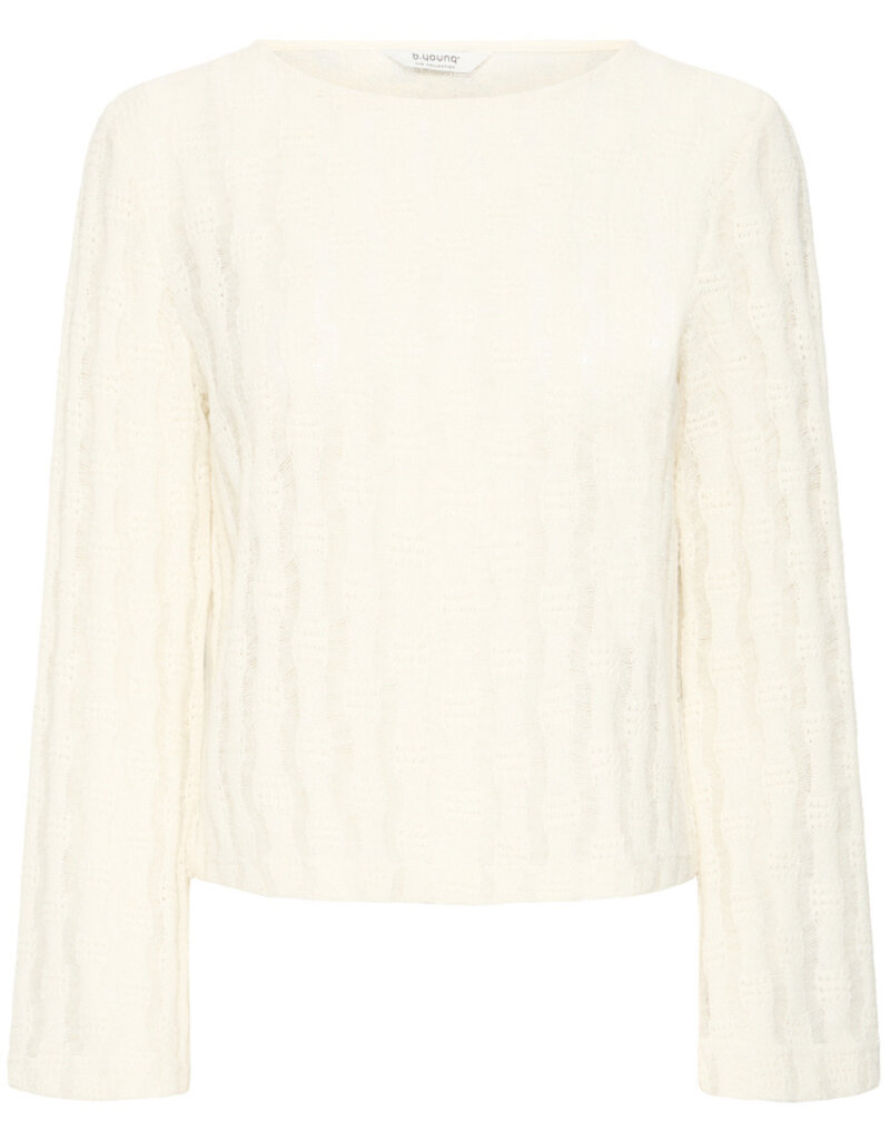 B.Young Sys Knitted T-Shirt in Birch