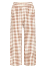 B.Young Falakka Linen Blend Crop Pants in Woodsmoke Gingham
