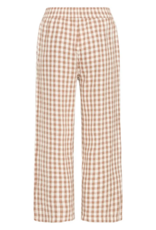 B.Young Falakka Linen Blend Crop Pants in Woodsmoke Gingham