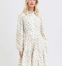 B.Young Luania Cotton Shirt Dress in Blue Wildflower