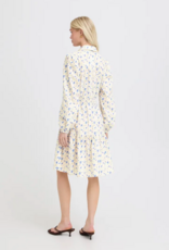 B.Young Iuania 100% Cotton Shirt Dress in Blue Wildflower Print