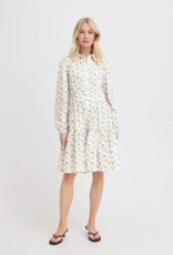 B.Young Iuania 100% Cotton Shirt Dress in Blue Wildflower Print