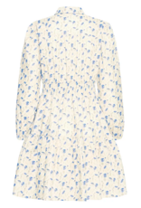 B.Young Iuania 100% Cotton Shirt Dress in Blue Wildflower Print