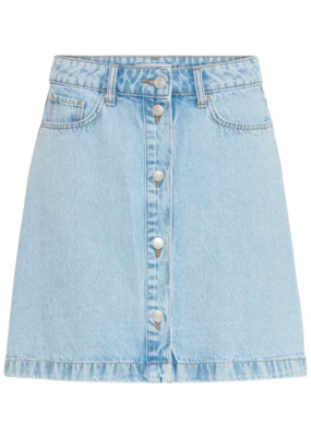 B.Young Kacila Cotton Denim Skirt with Buttons