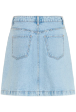 B.Young Kacila 100% Cotton Denim Skirt with Buttons in Light Blue