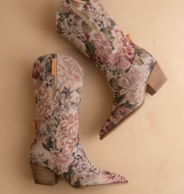 Oasis Society The Brilee Western Boot in Mauve Tapestry