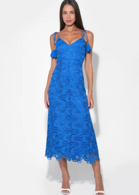 Adelyn Rae Blair Lace Midi with Flower Tie Straps
