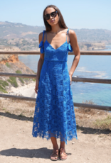 Adelyn Rae Blair Flower Tie Straps Lace Midi