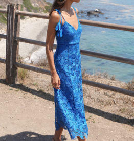 Adelyn Rae Blair Lace Midi with Flower Tie Straps