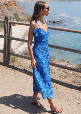 Adelyn Rae Blair Lace Midi with Flower Tie Straps