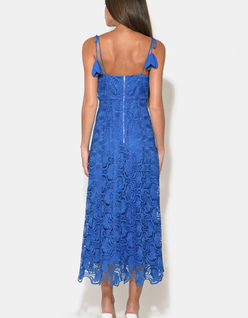 Adelyn Rae Blair Flower Tie Straps Lace Midi