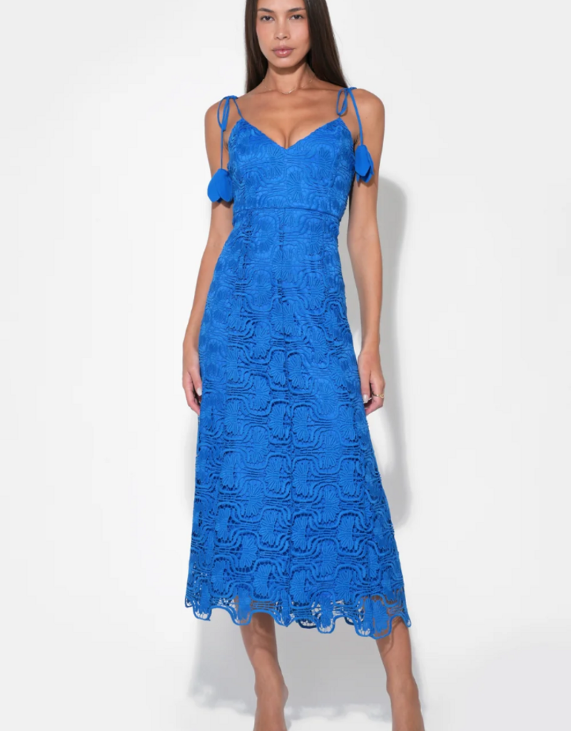 Adelyn Rae Blair Flower Tie Straps Lace Midi