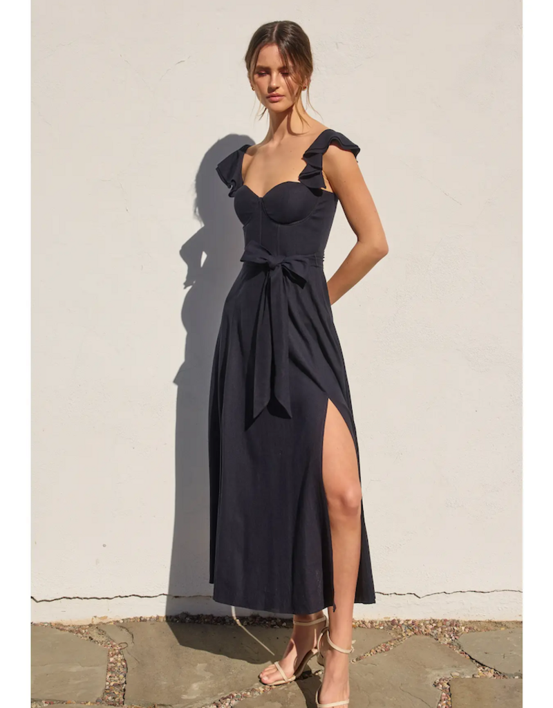 Dress Forum Heaven Sent Bustier Flutter Dress in Navy