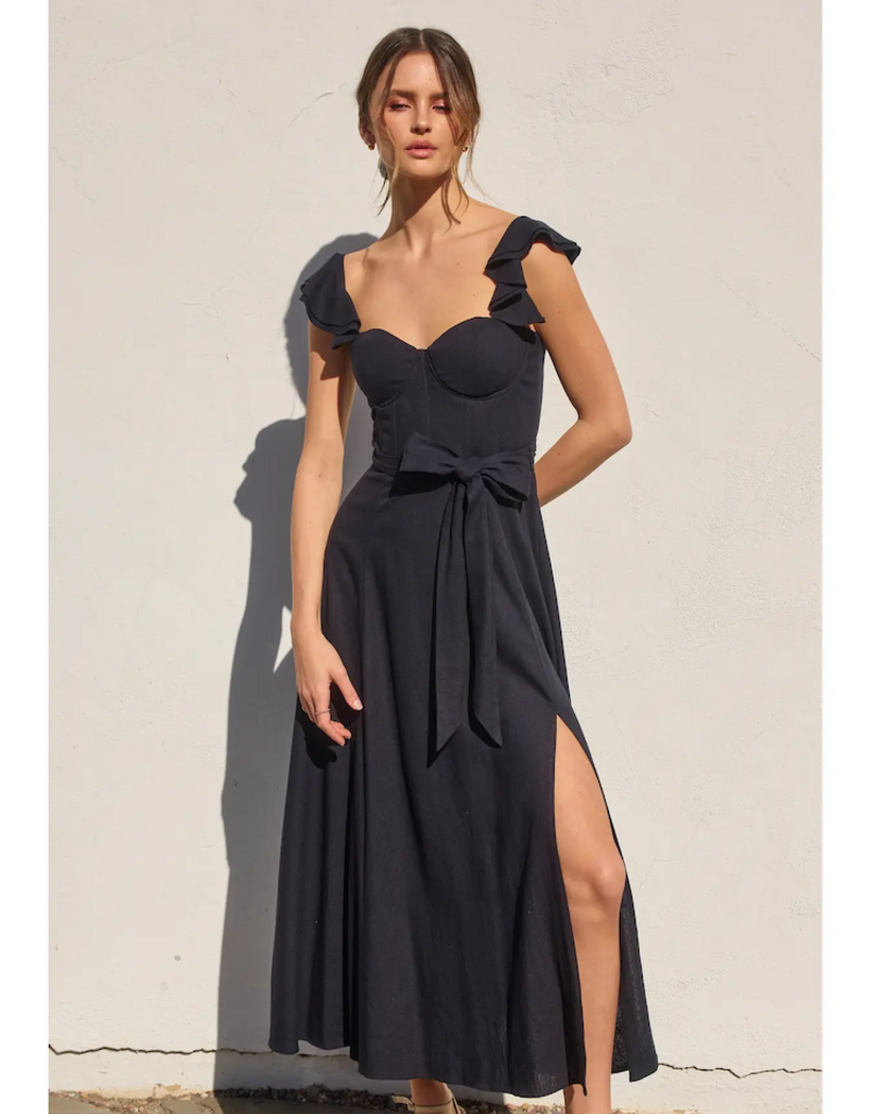 Dress Forum Heaven Sent Bustier Flutter Dress in Navy