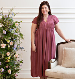 Louizon Persiste Maxi Dress with Pleated Bodice *Only One Left - Large* *Fits Large*