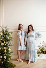 Louizon Mellou Embroidered Maxi Dress in Ciel Blue