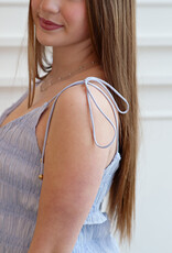 Angel Eye Essen Top and Skirt Set in Blue