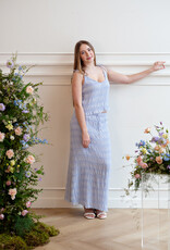 Angel Eye Essen Top and Skirt Set in Blue