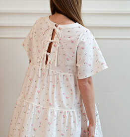 Brunette the Label Tiered Floral Dress with Bows