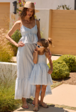 Saltwater Luxe Kids Lyllie Mini Dress in Sky Blue