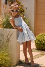 Saltwater Luxe Kids Lyllie Mini Dress in Sky Blue