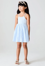 Saltwater Luxe Kids Lyllie Mini Dress in Sky Blue