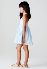 Saltwater Luxe Kids Lyllie Mini Dress in Sky Blue