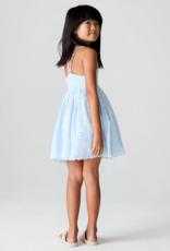 Saltwater Luxe Kids Lyllie Mini Dress in Sky Blue