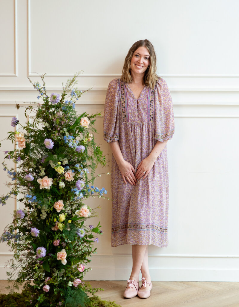 Des Petits Hauts Sonate Long Sleeve Floral Dress