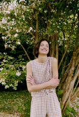 B.Young Falakka Linen Blend Button Back Top