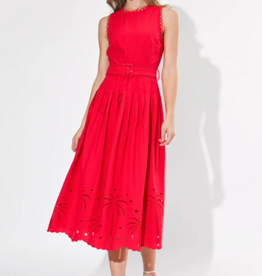 Adelyn Rae Neve Embroidered Midi Dress