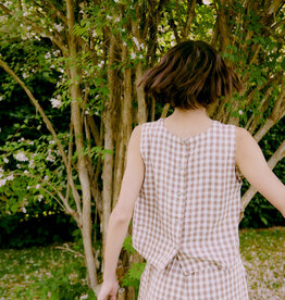B.Young Falakka Linen Blend Button-Back Top *Two Prints*