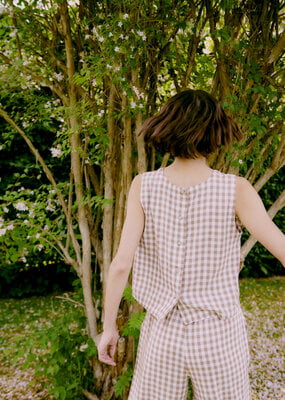 B.Young Falakka Linen Blend Button-Back Top *Two Prints*