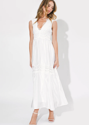Adelyn Rae Charlotte Lace Contrast Maxi Dress