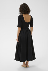 Kaffe Kirsten 1/2 Sleeve Bubble Hem Dress in Black Deep