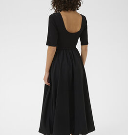 Kaffe Kirsten Bubble Hem Dress in Black Deep