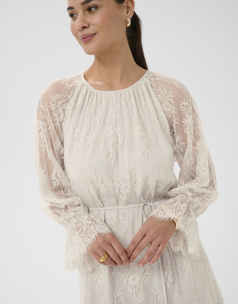 Kaffe Amelie Lace Dress in Moonbeam
