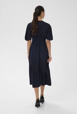 Kaffe Sirena Long Surplice Dress in Midnight Marine