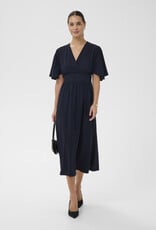 Kaffe Sirena Long Surplice Dress in Midnight Marine