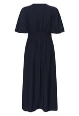 Kaffe Sirena Long Surplice Dress in Midnight Marine