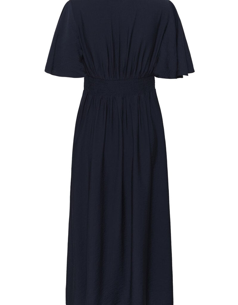 Kaffe Sirena Long Surplice Dress in Midnight Marine