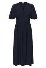 Kaffe Sirena Long Surplice Dress in Midnight Marine