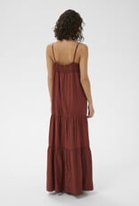 Kaffe Emily Tiered Maxi Dress in Henna