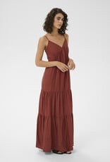 Kaffe Emily Tiered Maxi Dress in Henna