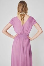Louizon Kandy Cap Sleeve Maxi Dress with Embroidered Belt Detail