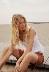 Part Two Borgny Sleeveless Shirred Peplum Top